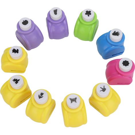 10 perforatrices à motifs variés, facile à utiliser et portable, idéales pour les loisirs créatifs et le bricolage (cartes, etc.). (1/5)