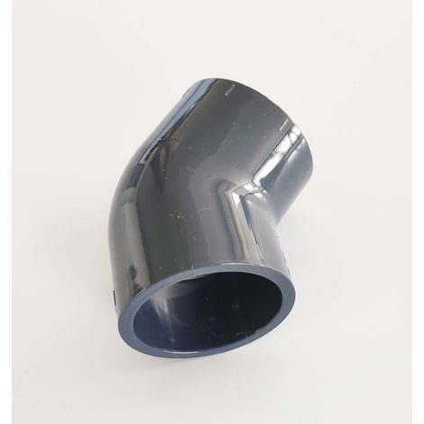 Coude PVC Pression 45 degrés FF 40mm intérieur PN16 Femelle Femelle FF (1/5)