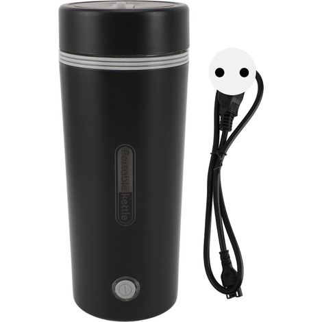 Bouilloire électrique portable 300W 350ml - Mini chauffe-eau automatique en acier inoxydable pour café, thé - Isolation thermique - Prise EU 220V