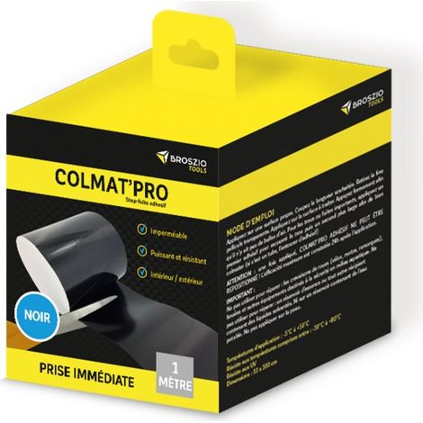 Ruban adhésif antifuites COLMAT'PRO 1 mètre – Étanchéité pour gouttières et équipements gonflables – Résistance de -30° à 80° – Broszio Tools