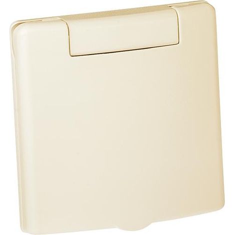 Prise d´aspiration Quadra en plastique 8 x 8 cm, RAL 9001 crème blanche