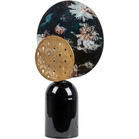 Lampe de table en métal noir doré 36 x 14 x 61 cm (1/2)
