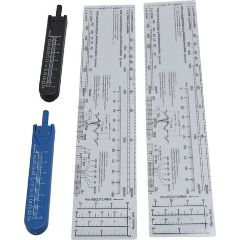Ensemble de 2 compas et règle pour ECG, outil de mesure et de traçage d'électrocardiogramme pour les soins infirmiers (1/5)