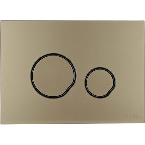 Plaque de déclenchement DUO - double débit - laiton mat - Nicoll (1/2)