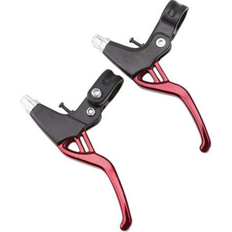 Paire de leviers de frein V-Brake pour vélo, en alliage d'aluminium, pour VTT, 22 mm - Rouge (1/5)