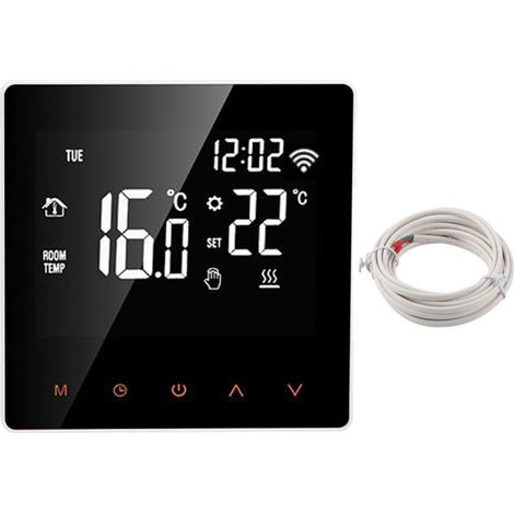 ME81H Smart WiFi LCD Thermostat Wasser Fußbodenheizung Wand-Elektro-Coiler für Tuya AC230V Weißer Hintergrund Orangefarbene Taste 16A.