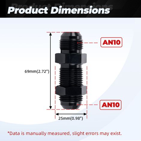 Automotive modification parts 0° 90° aluminum alloy male and female adapter for oil cooling - AN10-AN10-0° (1/4)