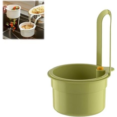 Passoire à suspendre pour robinet d'évier de cuisine, panier récupérateur de déchets à suspendre, panier de vidange de cuisine, facile à installer, outil de drainage multifonction (ver (1/5)