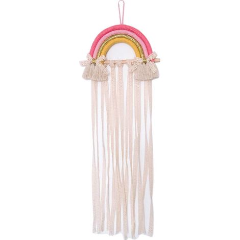 Organisateur d'arc pour Porte-arcs de Cheveux décoration Arc-en-Ciel décoration Murale décor Pinces à Cheveux Cintre pour la décoration de la Maison (Rose) (1/5)