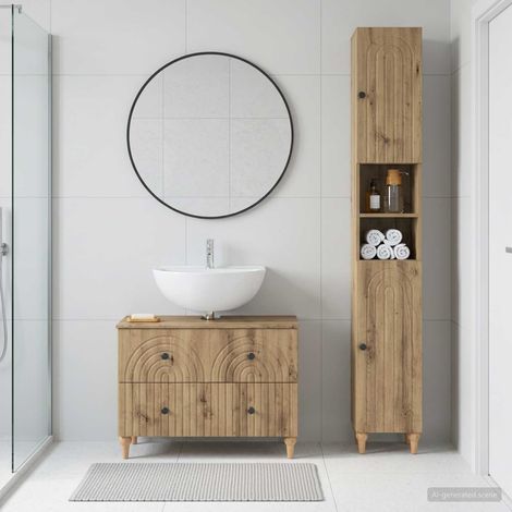 vidaXL 2 Piece Bathroom Cabinet Set ALKMAAR Artisan Oak (1/5)