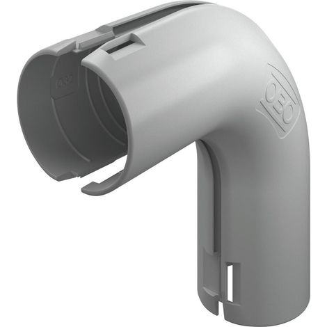 OBO Bettermann Coude Quick-Pipe 90° M32 polypropylène gris clair RAL 7035, 2154058