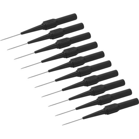 Lot de 10 sondes de test 26.010 0,7 mm, embout de perçage 4,0 mm, pour équipements de test, noir (1/5)