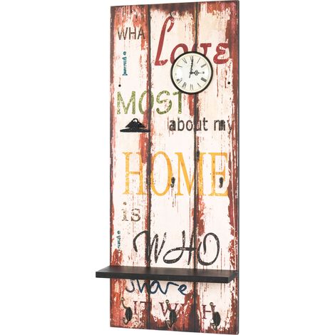 Tableau pense-bête 40x14x100 cm marron vintage