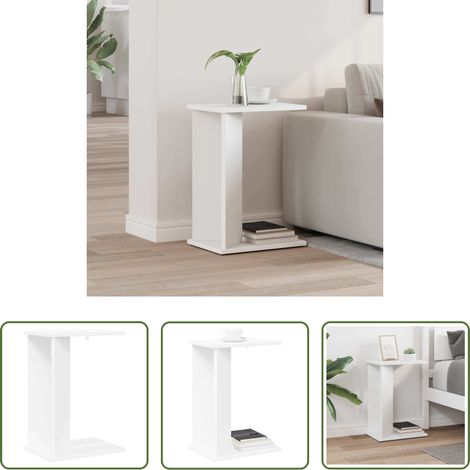 Bois d'ingénierie - Table d'appoint Blanc 35 x 25 x 50 cm Bois d'ingénierie (1/5)