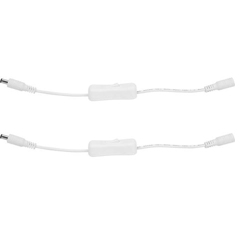 Monochrom-Controller mit 2 Schaltern, DC-Netzkabel für LED-Streifen, Stromanschluss, 5,5 x 2,1 mm DC-Schnittstellenkabel (Stecker/Buchse)