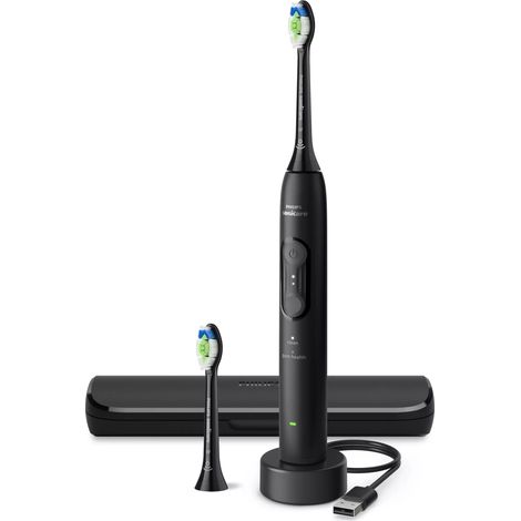 Brosse à dents électrique - PHILIPS - Series 4100 HX4044/52 - Rechargeable - Noir - 2 têtes Optimal White