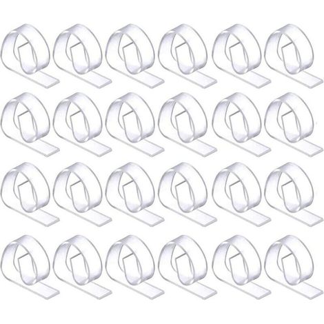 royaluxe -Lot de 24 pinces de nappe en plastique transparent pour table de pique-nique (1/5)