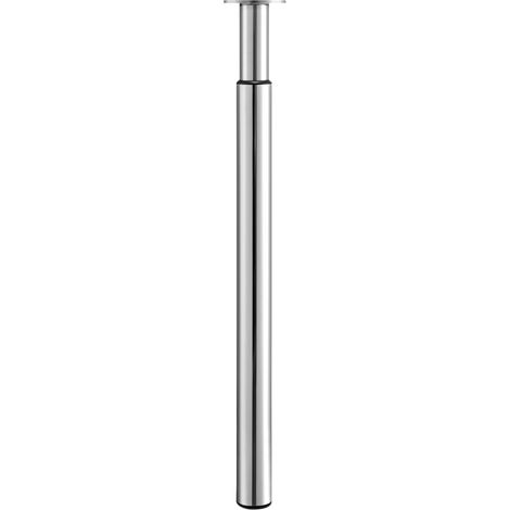 Trintion Verstellbare Möbelbeine aus Edelstahl, höhenverstellbar 710–1100 mm, Ø60 mm Möbelfüße – robuste Tischbeine mit rutschfester Basis für Küche, Schreibtisch, Büro und DIY Möbel (Polierter Chrom)