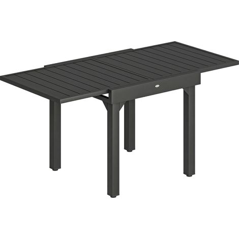 Ausziehbarer Gartentisch, 80-160 cm, Aluminiumplatte (1/5)