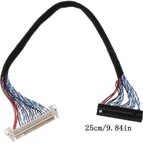 Câble LVDS FIX-30P 2 canaux 8 bits pour écrans 17-21 pouces, longueur 25cm ou 50cm, fil de connexion (1/4)