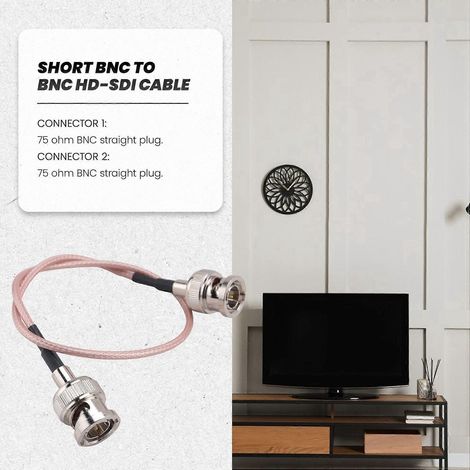 Câbles 3G HD SDI à 20 conducteurs, connecteurs BNC, 30 cm, 75 ohms, adaptés aux caméras et aux équipements vidéo BMCC, prenant en charge la transmission vidéo HD-SDI, 3G-SDI, 4K et 8K. (1/5)