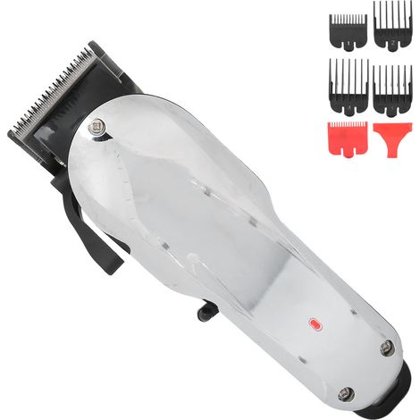 Kit de toilettage professionnel pour homme : tondeuse à cheveux rechargeable avec sabots et peignes de protection. (1/5)