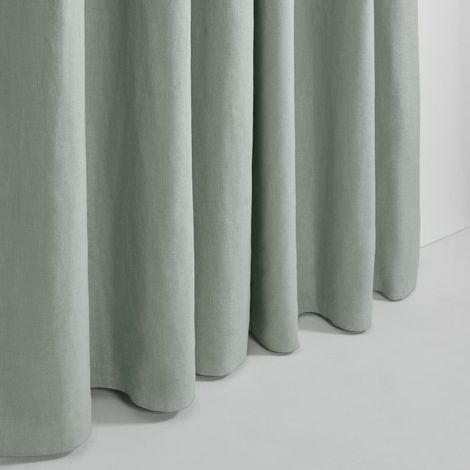 Rideau oeillets doublé occultant 140x345 cm MADURA - Tilleul - CARLINA (1/4)