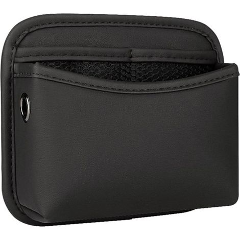 Borsa portaoggetti auto adesiva, borsa portaoggetti di grande capacità per la console centrale, può contenere cellulari, chiavi, cavi dati, ecc. - Fodera in velluto, con porta di ricarica, può essere 