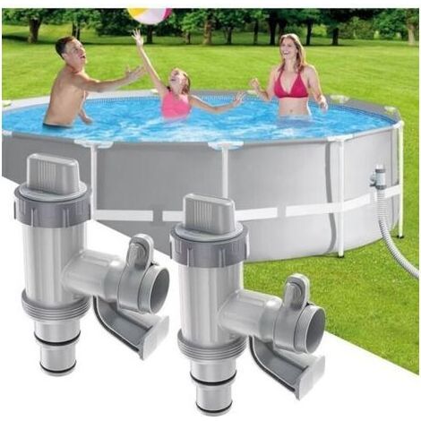 Robinet de piscine Plus pour piscine hors-sol 2 en 1 Valve à piston Pièces de rechange pour piscine hors sol et pompe de