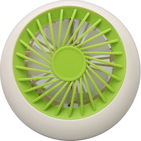 Ventilateur de bureau USB multifonction à 3 vitesses, silencieux et puissant, petit format, idéal pour la chambre, la maison, le bureau ou les voyages (vert). (1/5)