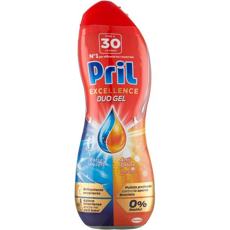 PRIL GOLD GEL PER LAVASTOVIGLIE IN FORMATO DA 540ML ANTIODORE ALL'ACETO (1/2)