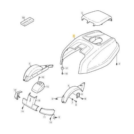 MOTORHAUBE (GRAU) ORIGINAL STIGA – 1134-5283-01
