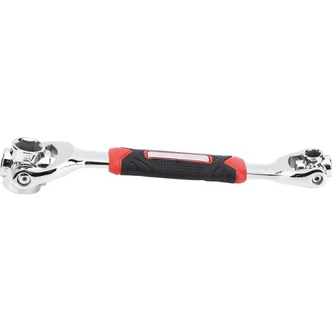 Clé à molette rotative 8-en-1 non magnétique, outil manuel double extrémité pour vis de 8 à 21 mm, clé à os orientable multi-usages. (1/5)