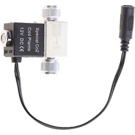 Électrovanne CO2 pour système de régulation de CO2 d'aquarium 12 V CC - Électrovanne basse température pour aquarium à poissons - Double tête - Prise UE (1/4)