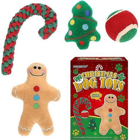 Set mit 4 Weihnachtsspielzeugen für Hunde (1/3)