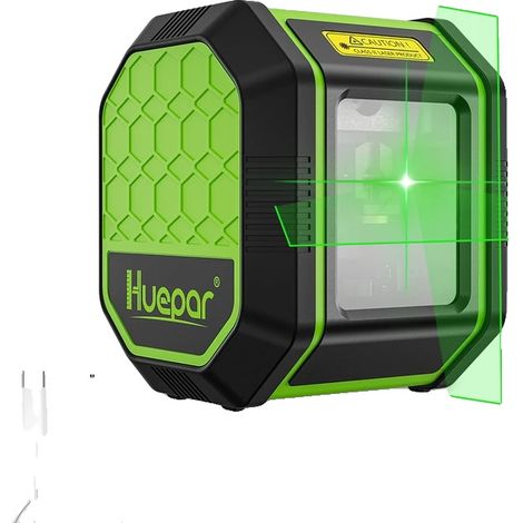 Niveau laser, faisceau vert, batterie Li-ion rechargeable, vert (1/2)