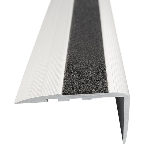 Pack 10 unidades. Cantonera Aluminio 60mm - Antideslizante - Adhesivo  21mm alt. 50mm anch. 2m larg. - (1/3)