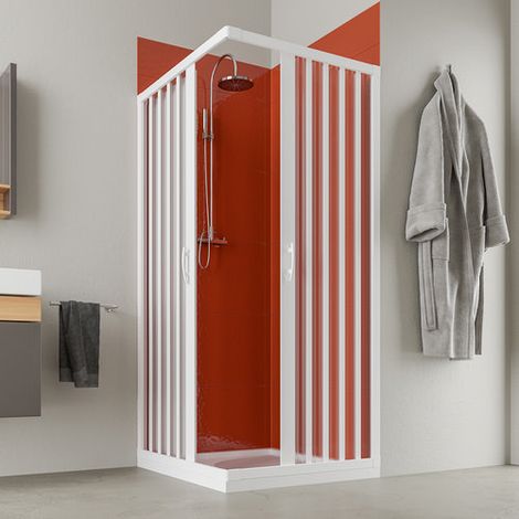 Box Doccia ad Angolo a Soffietto Apertura Forte 80 cm a 60 100 SFC20 a 080 (1/2)