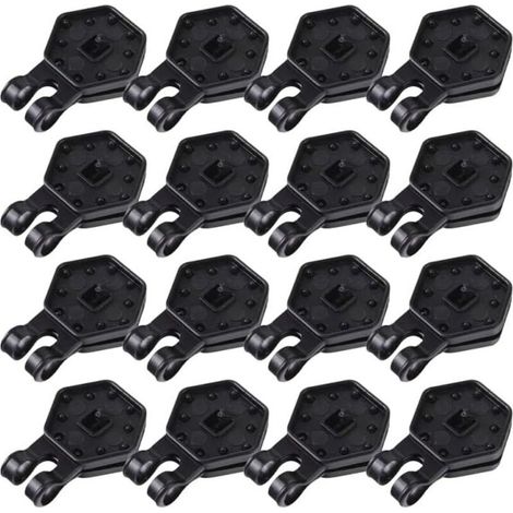 Lot de 50 clips de fixation pour filet de pare-soleil - Boucle en maille robuste - Pour serre, jardin, film agricole (1/4)