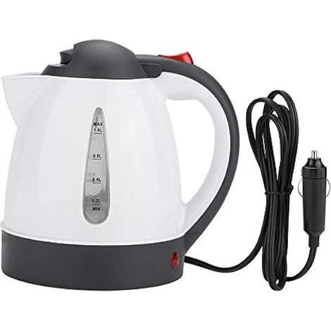 Bouilloire Electrique 24V Camion Bouilloire 24V Camion Bouilloire Camion 24V Bouilloire De Voyage électrique Pour Voiture - 1000 Ml - 24 V - Théière Avec Cadran Et Allume-Cigare (1/2)