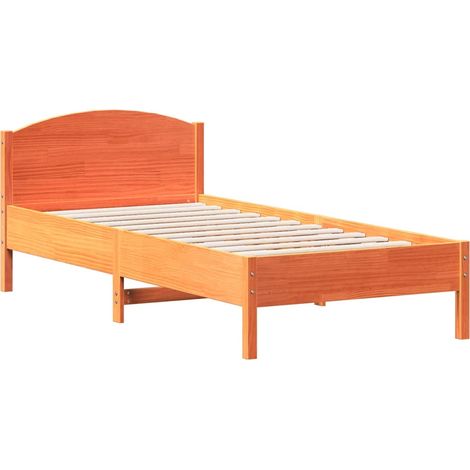 Maison Exclusive - Cama sin colchón madera maciza de pino marrón (1/5)