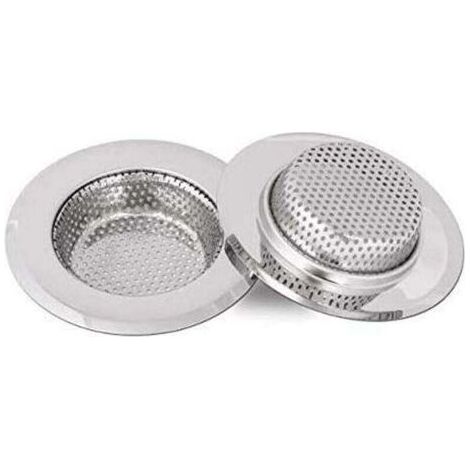 Filtre évier Cuisine, Filtre à évier en acier inoxydable, Grille pour evier cuisine, 18 mm de profondeur, 2 pièces 2,75 Pouces/7cm (Petit) (1/4)
