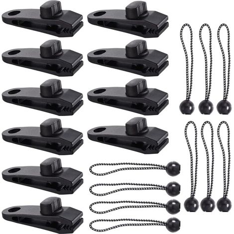 Zeltplanenclips, 20 Stück, Zeltclips, Hochleistungs-Planenclips, Planenclips für Markisen, Krokodilmaul-Zeltclips für Zelte, Planen, Markisen, Wohnwagen (20 Stück) (1/4)
