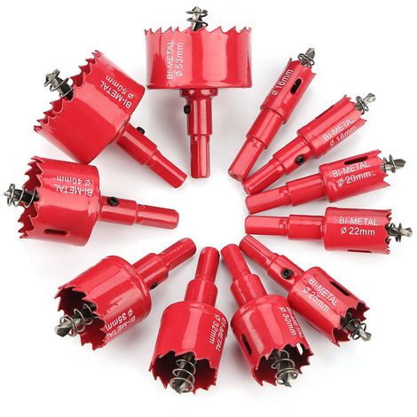 Set 11 pièces 16-53mm M42 Acier Rapide Bi-métal Scie Cloche avec Foret Carotteur (1/5)