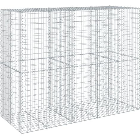 Panier gabion avec couvercle 250x100x200 cm fer galvanisé