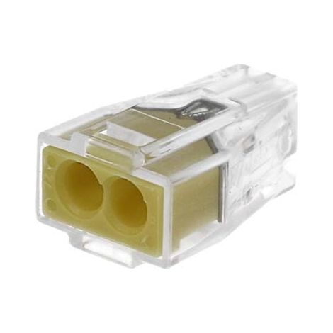 Lot de 100 connecteurs WAGO 2 entrées – Pour fil rigide jusqu'à 2.5 mm² – Connecteurs rapides pour câblage électrique