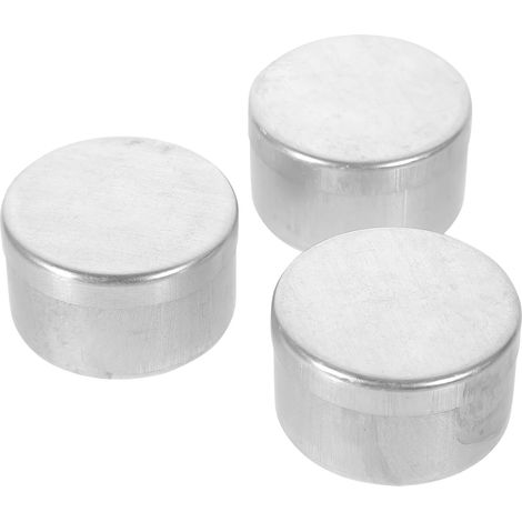 Lot de 3 Boîtes de Récipient Rond Vide en Aluminium Argenté, Légères et Faciles à Nettoyer, pour Stockage D'échantillons et Expériences en Laboratoire (1/5)