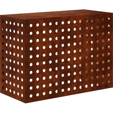 Klimaanlagenabdeckung Rostoptik 110 x 50 x 80 cm vidaXL