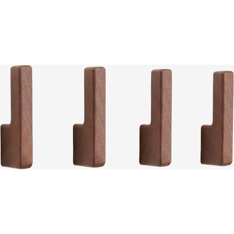 SKLUM Pack mit 4 Wandhaken aus Holz Zanter Akazienbraun dunkel (1/5)
