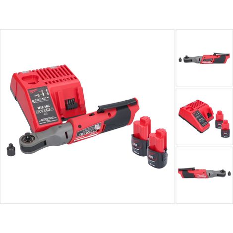 Milwaukee M12 FIR38-202 Carraca sin cable 12 V 75 Nm 3/8" 1/4" + 2x batería recargable 2.0 Ah + cargador (1/5)
